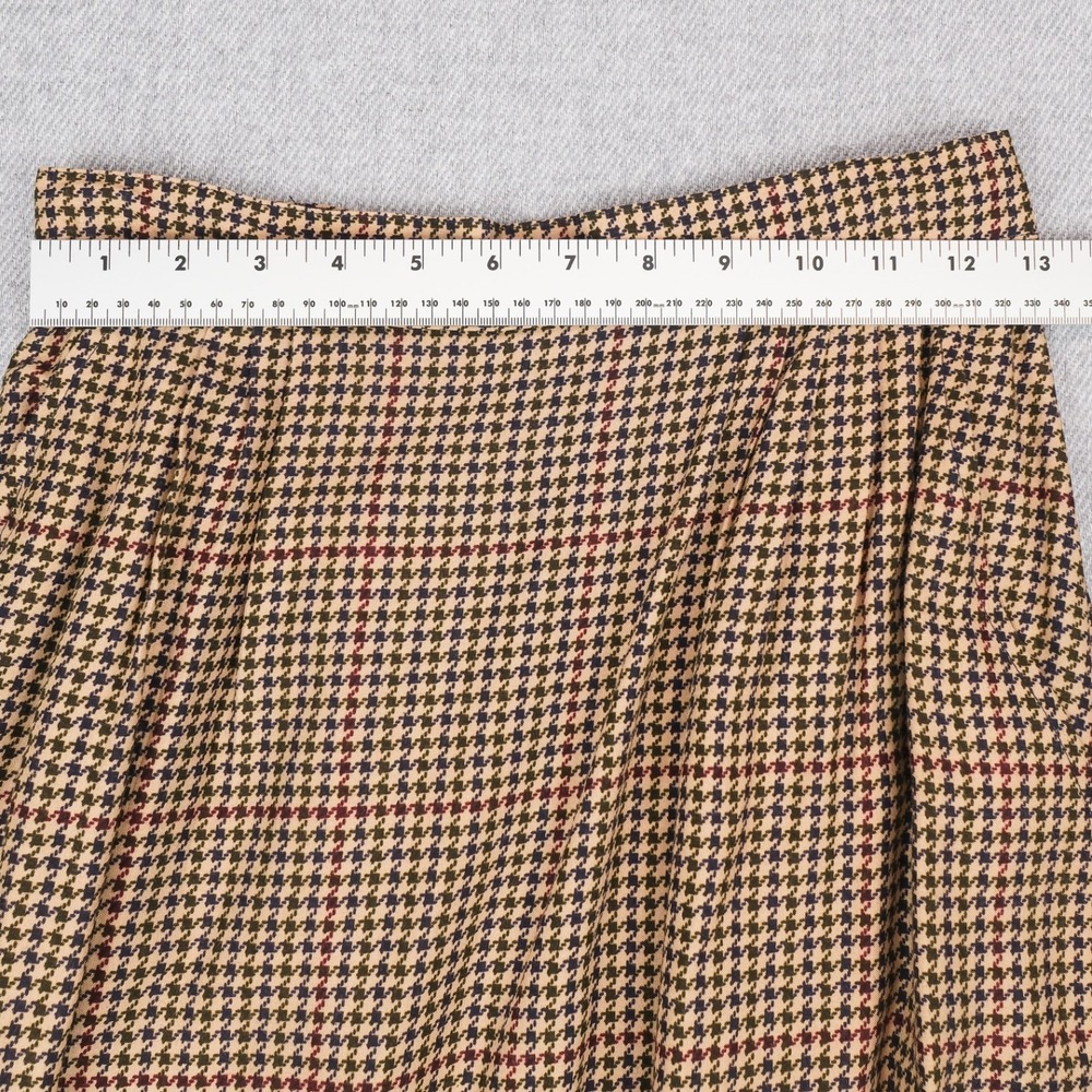 Willowbend Skirt Vest Set Womens Vintage Houndstooth Hunting Scene Medium USA - Picture 15 of 15